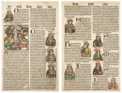 Lot 221 - Schedel (Hartman, 1440 - 1515). Printed leaves from the Nuremberg Chronicle, circa 1493, and other early printed woodcuts