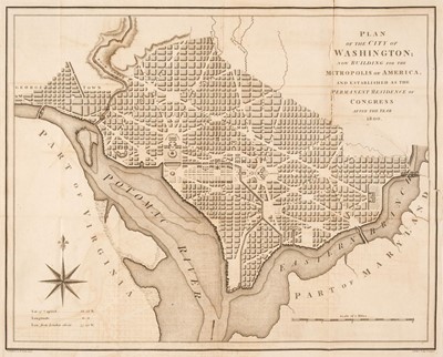 Lot 170 - Washington. Baker (B.), Plan of the City of Washington..., 1793