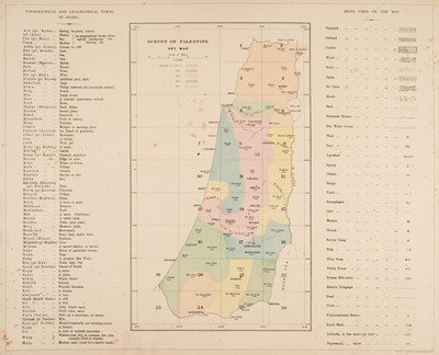 Lot 145 - Palestine. Conder (C. R. & Kitchener H. H.), Map of Western Palestine in 26 Sheets, 1880