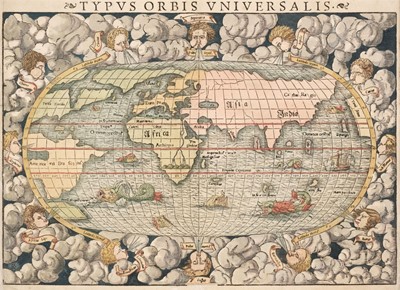 Lot 62 - World. Munster (Sebastian), Typus Orbis Universalis, published Heinrich Petri, Basel, [1550 -1572]