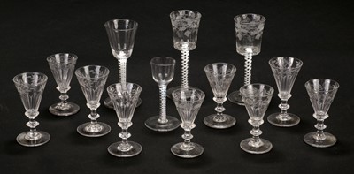 Lot 423 - Glass. 18th century drinking glasses