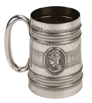 Lot 509 - Mug. A Victorian silver mug by Martin, Hall & Co, Sheffield 1874