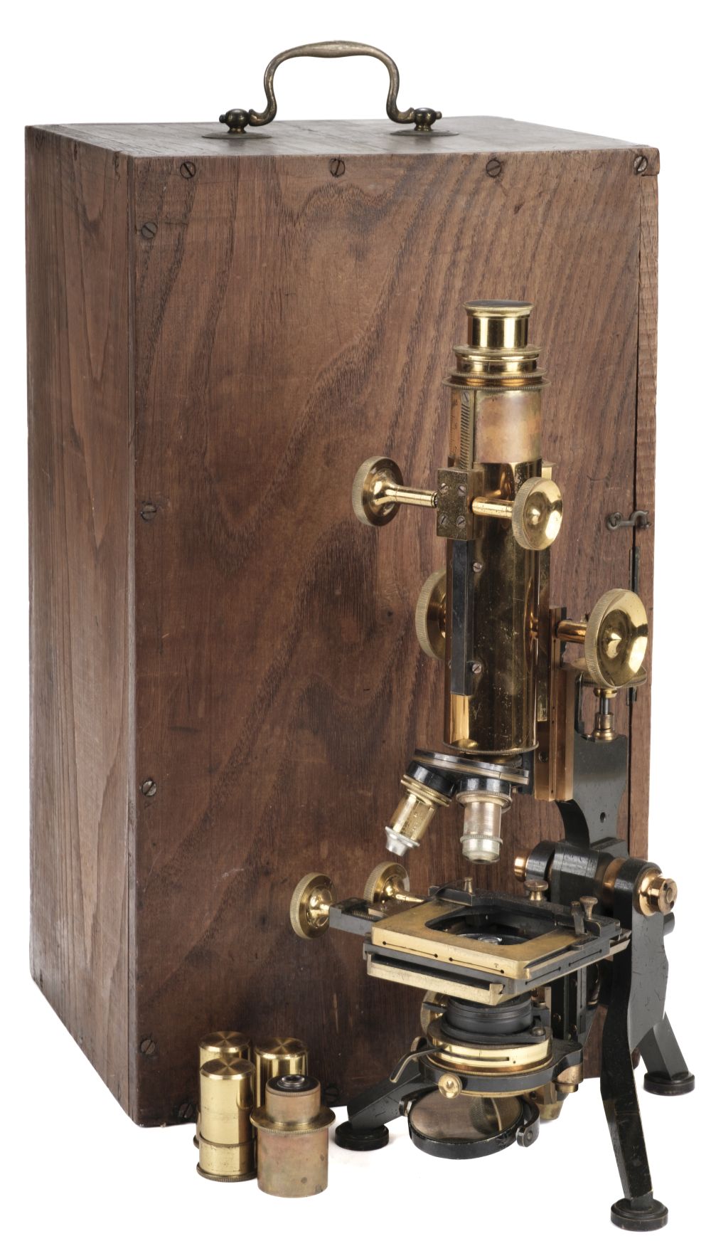 Lot 573 - Microscope. W. Watson & Sons Ltd lacquered