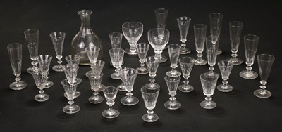 Lot 425 - Glass. A collection of 18th century and later drinking glasses