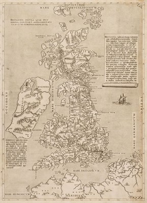 Lot 86 - British Isles. Lafreri (Antonio, school of), Britannia Insula quae duo Regna..., Rome, circa 1556