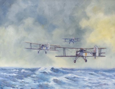 Lot 190 - Eggs (John). Swordfish, 284 Sqn, HMS Eagle, oil on canvas