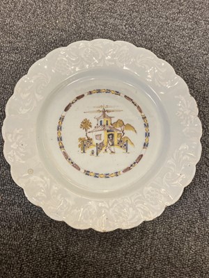 Lot 421 - Delft. An 18th century Bristol delft plate circa 1760