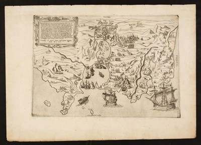 Lot 166 - Tunis. Lafreri (Antonio, school of), Untitled map of the siege of Tunis, Venice, circa 1566