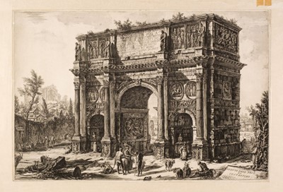 Lot 35 - Piranesi (Giovanni Battista, 1720-78). Veduta dell’ Arco di Constantino, 1771, 1st state
