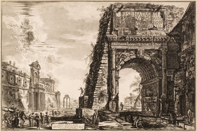 Lot 36 - Piranesi (Giovanni Battista, 1720-78). Veduta dell’ Arco di Tito, 1771, etching, 1st state