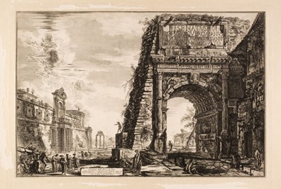 Lot 36 - Piranesi (Giovanni Battista, 1720-78). Veduta dell’ Arco di Tito, 1771, etching, 1st state