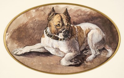 Lot 188 - Baker (Alfred, active 1850-1874). Luke, circa 1870 watercolour of a bulldog, and one other