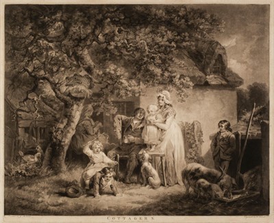 Lot 52 - Ward (William, 1766-1826). Cottagers & Travellers, after George Morland, 1791, 2 mezzotints