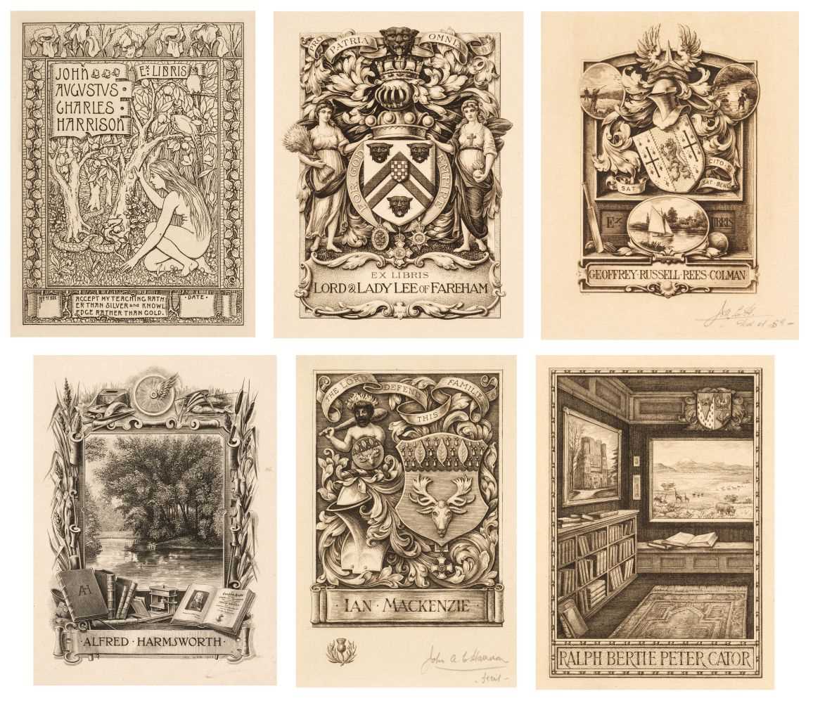 Lot 298 - Bookplates. A collection of 46 bookplates engraved by John Augustus Charles Harrison (1872-1955)