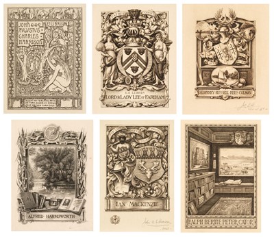 Lot 374 - Bookplates. A collection of 46 bookplates engraved by John Augustus Charles Harrison (1872-1955)