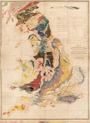 Lot 102 - Geological Map. Walker (J. & C.), A Geological Map of England, Wales and Part of Scotland, 1837