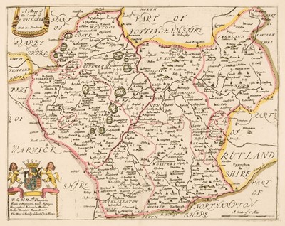 Lot 115 - Leicestershire & Rutland. A collection of 20 maps, 17th - 19th century