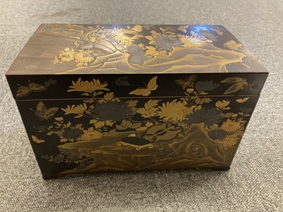 Lot 473 - Calligraphy Box. A Japanese lacquer calligraphy box, Meiji period (1868-1912)