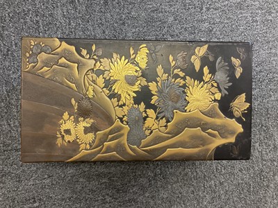Lot 473 - Calligraphy Box. A Japanese lacquer calligraphy box, Meiji period (1868-1912)