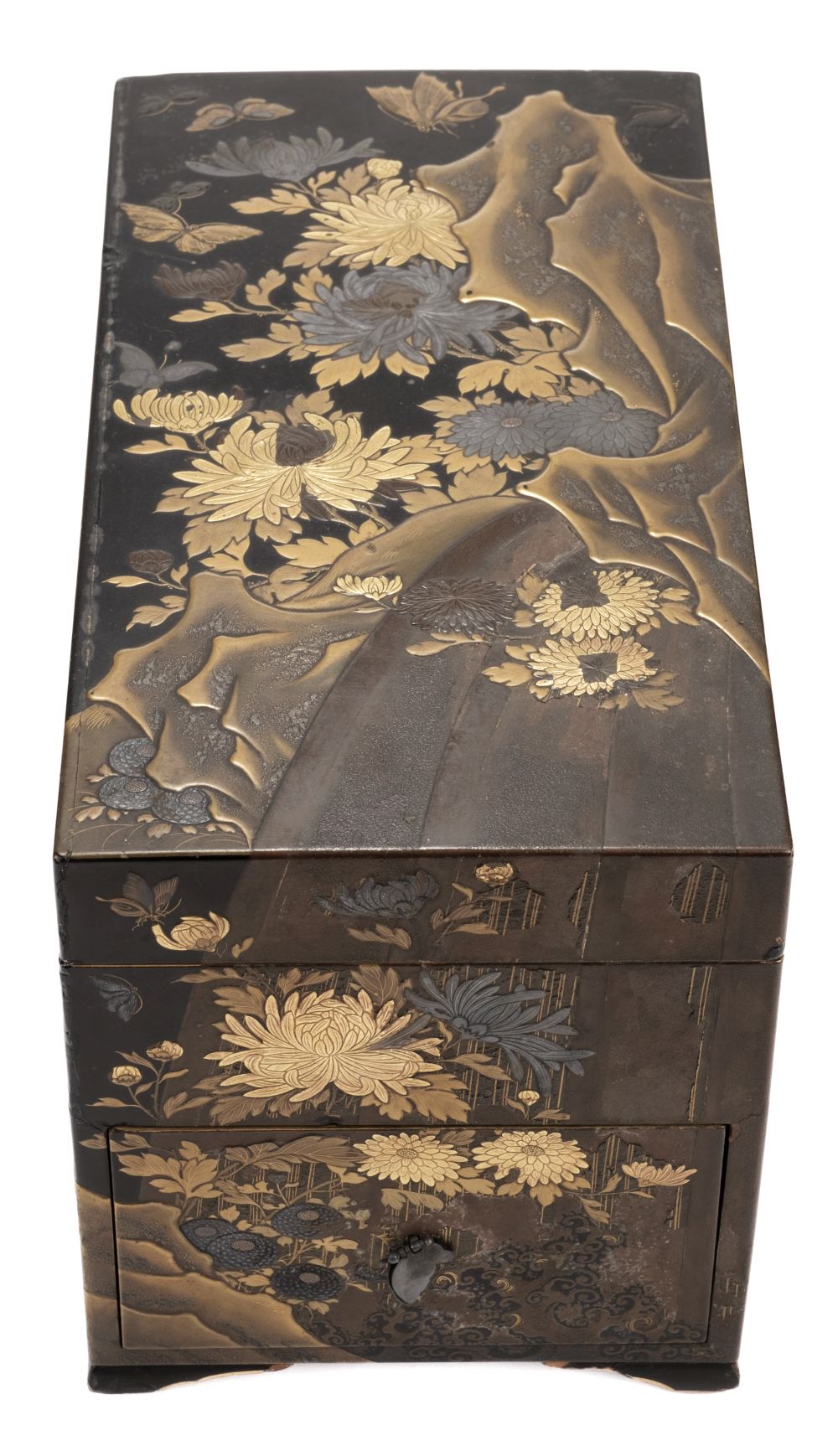 Lot 473 - Calligraphy Box. A Japanese lacquer