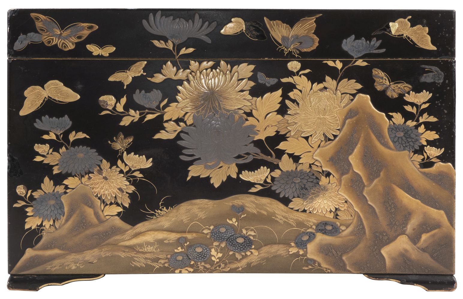 Lot 473 - Calligraphy Box. A Japanese lacquer