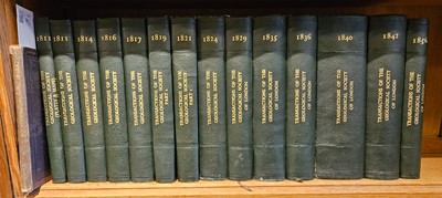 Lot 76 - Geological Society. Transactions,  series 1 & 2 in 14 vols, 1811-56
