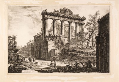 Lot 42 - Piranesi (Giovanni Battista, 1720-78). Veduta del Tempio detto della Concordia, circa 1774