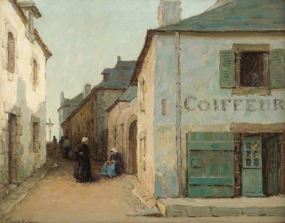 Lot 338 - Williams (Terrick, 1860-1936). A Little Street, Concarneau, oil on board, signed