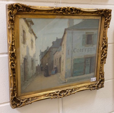 Lot 338 - Williams (Terrick, 1860-1936). A Little Street, Concarneau, oil on board, signed