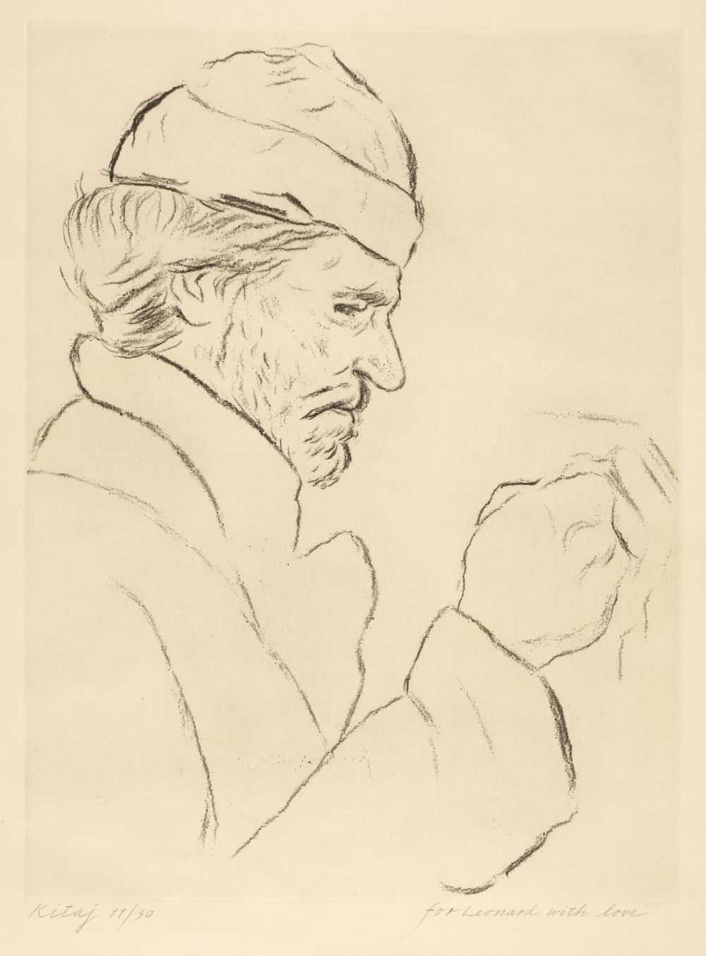 Lot 280 - Kitaj (Ronald Brooks, 1932-2007). Self Portrait, 1983, etching, signed
