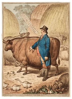 Lot 257 - Gillray (James). Fat Cattle, H. Humphrey, Jany. 16th, 1802