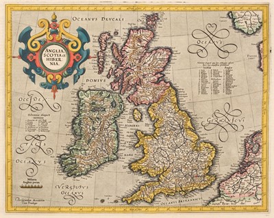 Lot 89 - British Isles. Mercator (Gerard & Hondius Henricus), Anglia, Scotia et Hibernia, [1628]