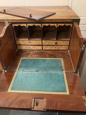 Lot 580 - Campaign Chest. A 19th century brass-bound mahogany campaign chest