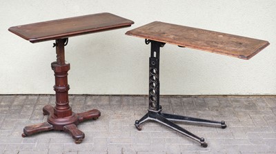 Lot 599 - Reading Table. Two Victorian mahogany reading tables