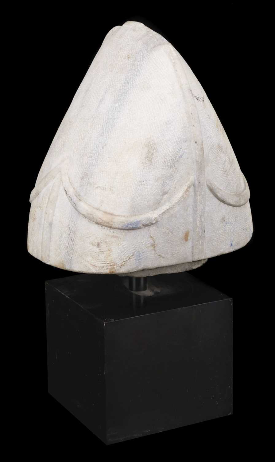 Lot 112 - Ecclesiastical Carving. An 18th century [?] white marble bishop's mitre