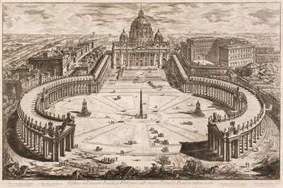 Lot 46 - Piranesi (Giovanni Battista, 1720-1778). Veduta dell' Basilica Vaticana, 1775, 1st state