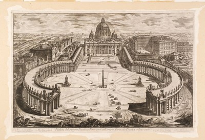 Lot 46 - Piranesi (Giovanni Battista, 1720-1778). Veduta dell' Basilica Vaticana, 1775, 1st state