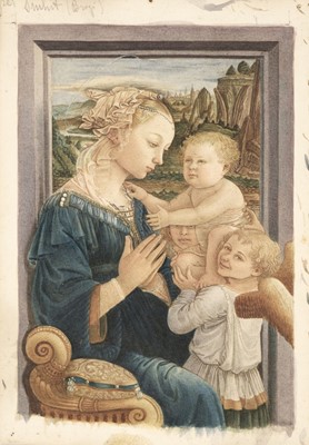 Lot 187 - After Filippo Lippi (1406-1469). Madonna and Child with Two Angels, circa 1860-1880