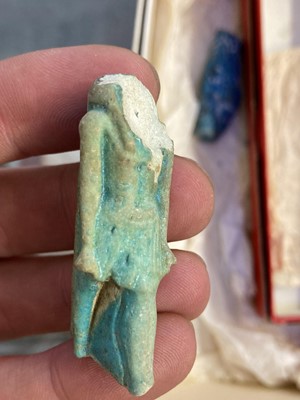 Lot 465 - Ancient Egypt. A small collection of Egyptian faience shabti