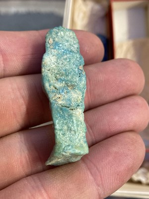 Lot 465 - Ancient Egypt. A small collection of Egyptian faience shabti