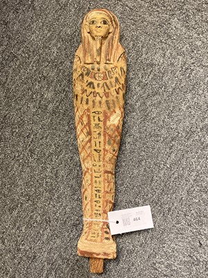 Lot 464 - Ancient Egypt. A large Egyptian carved wood shabti