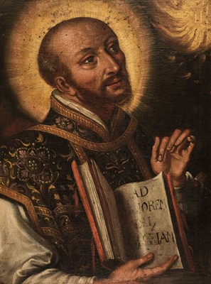 Lot 57 - Spanish School. Saint Ignatius of Loyola, probably early 17th Century, oil on canvas