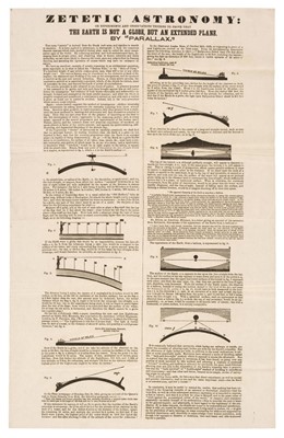 Lot 321 - Zetetic Astronomy. Earth not a globe! "Parallax, "... will deliver three lectures