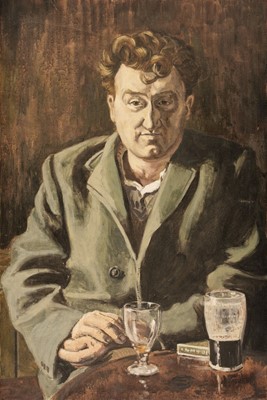 Lot 353 - Gaston (Roy, 1937-) Portrait of Brendan Behan, circa 1955, oil on canvas