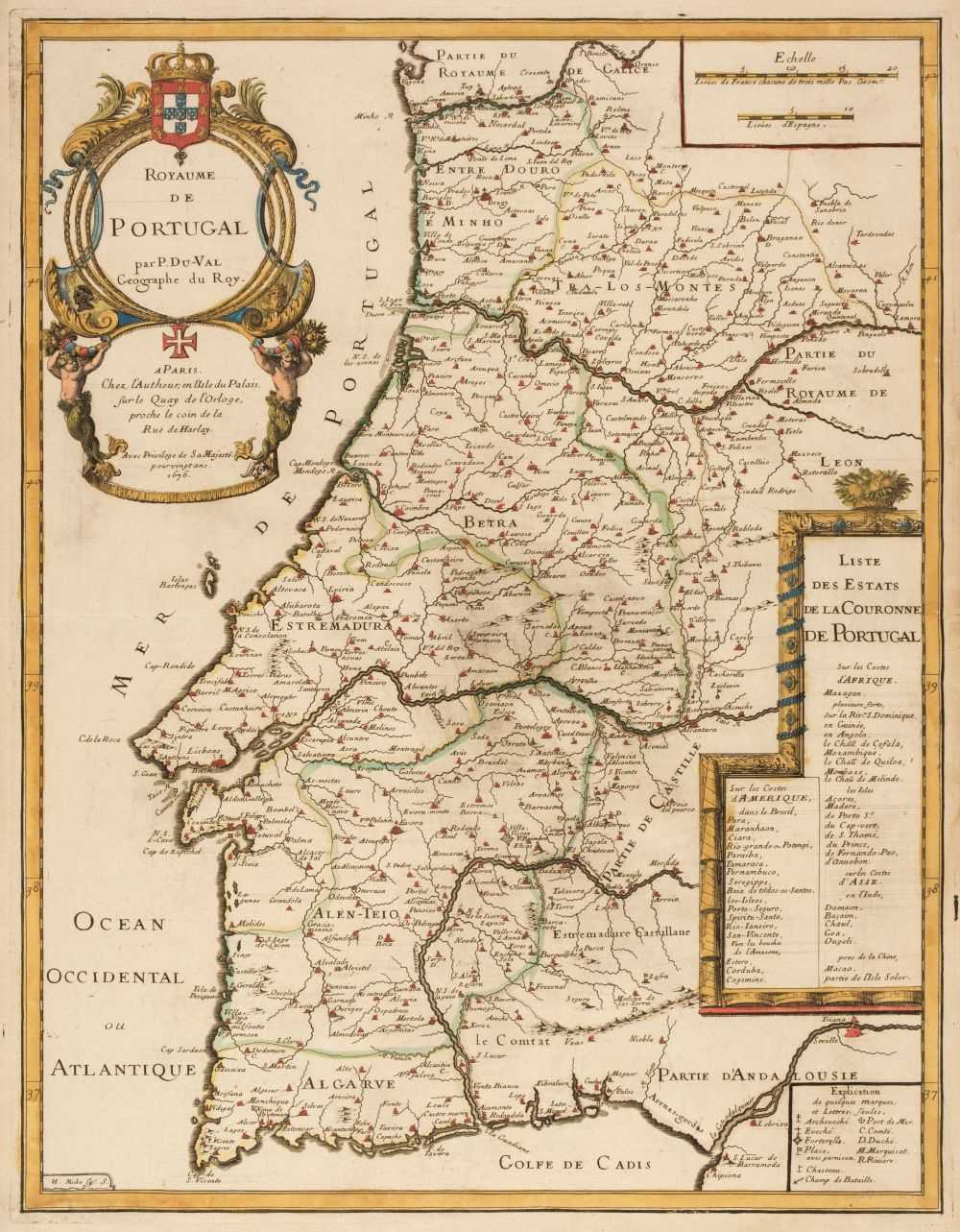 Lot 151 - Portugal. Du Val (Pierre), Royaume de Portugal, Paris, 1676