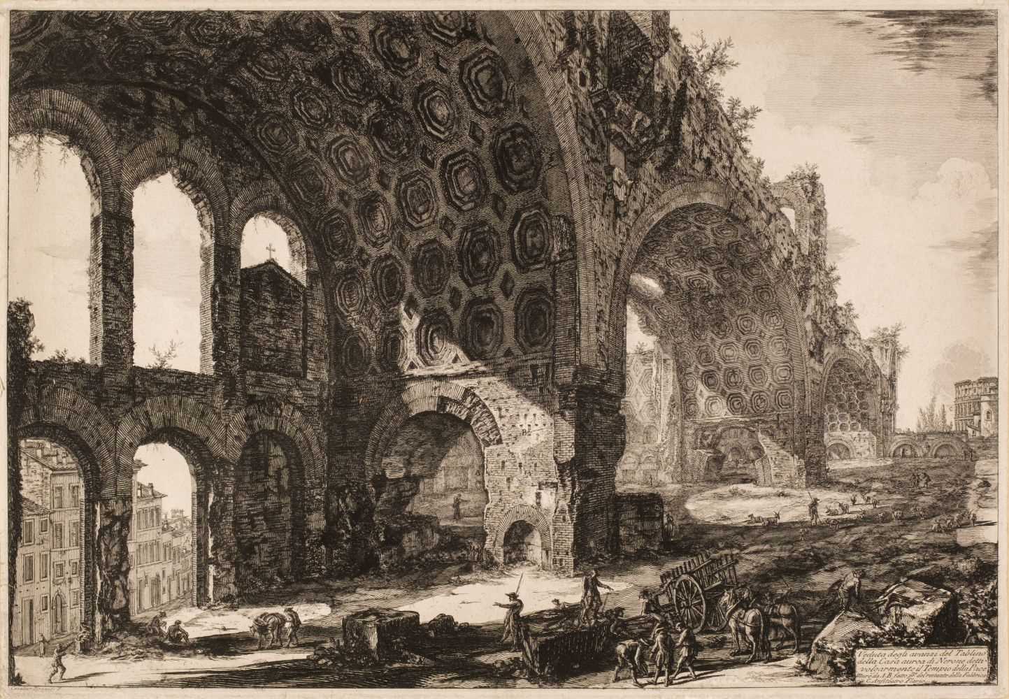 Lot 41 - Piranesi (Giovanni Battista, 1720-78). Veduta degli avanzi del Tablino della Casa..., 1774