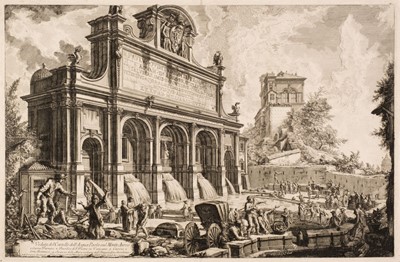 Lot 22 - Piranesi (Giovanni Battista, 1720-78). Veduta del Castello dell'Acqua Paola..., 1751