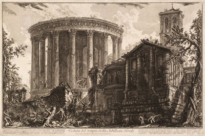 Lot 28 - Piranesi (Giovanni Battista, 1720-78). Tempio della Sibilla, 1761 and Obelisco Egizio, 1759