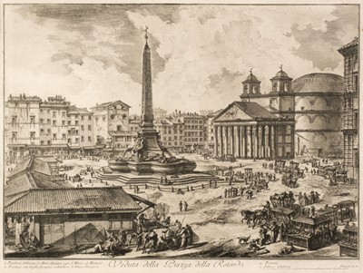 Lot 23 - Piranesi (Giovanni Battista, 1720-78). Veduta della Piazza della Rotonda, 1751