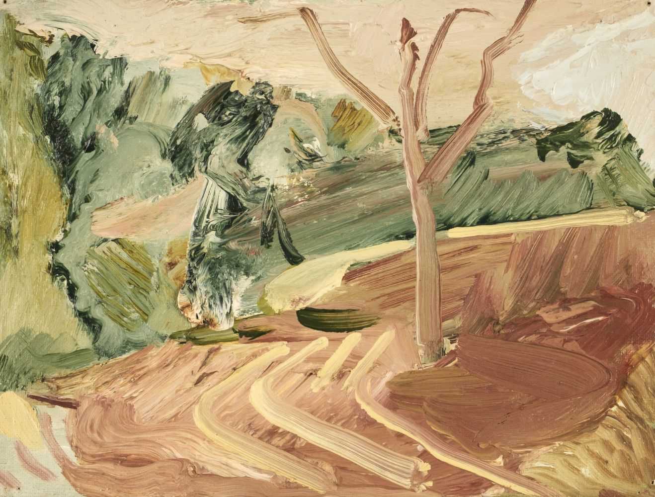 Lot 370 - Cockrill (Maurice, 1936-2013). Landscape with bare tree, 1988